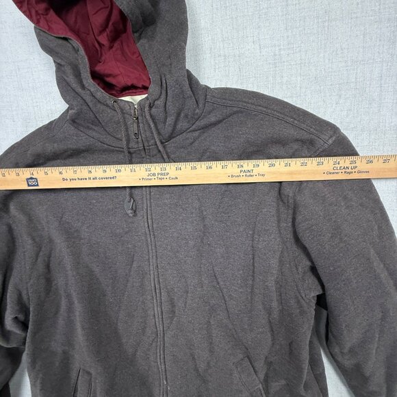 Eddie Bauer Hoodie Jacket Full Zip Front Charcoal Gray Insulated Size L Large - Picture 6 of 14